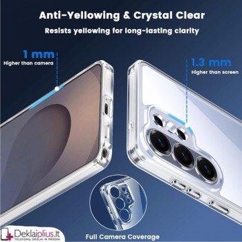 Silikoninis dėklas su kameros apsasuga 2.0 mm storio - permatomas (Samsung Galaxy S26 Ultra) Silikoninis dėklas su kameros apsasuga 2.0 mm storio - permatomas (Samsung Galaxy S26 Ultra)